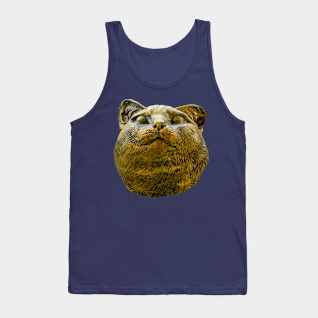 Cat with a grin statue Tank Top by dalyndigaital2@gmail.com